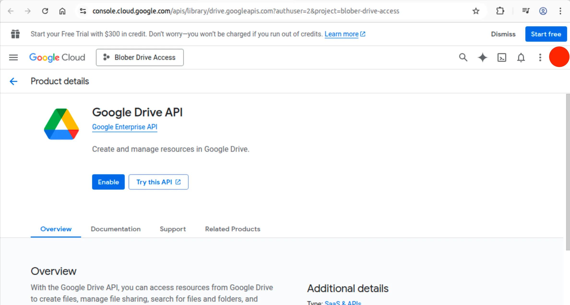 Google Drive API library page
