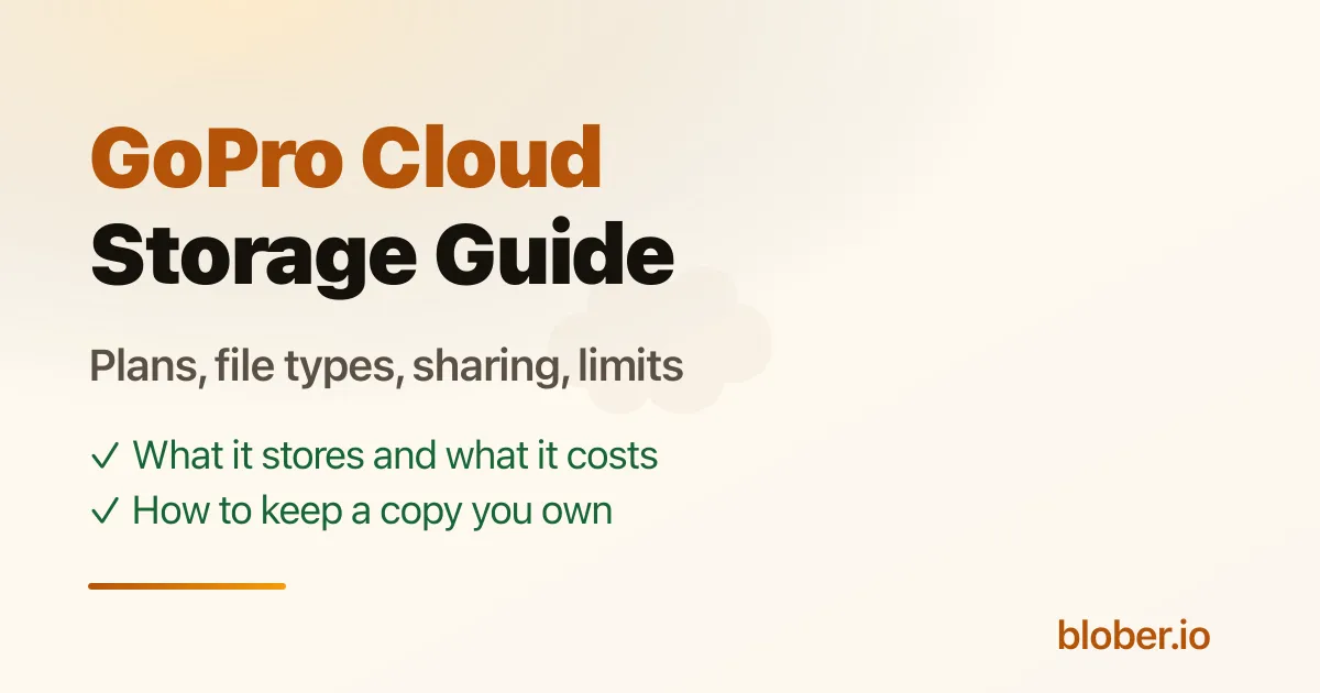 GoPro Cloud Storage complete guide - plans, file types, sharing, and limits