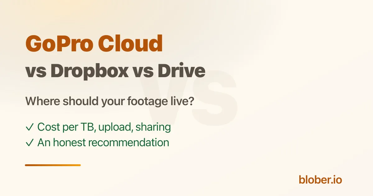 GoPro Cloud vs Dropbox vs Google Drive for action-cam footage
