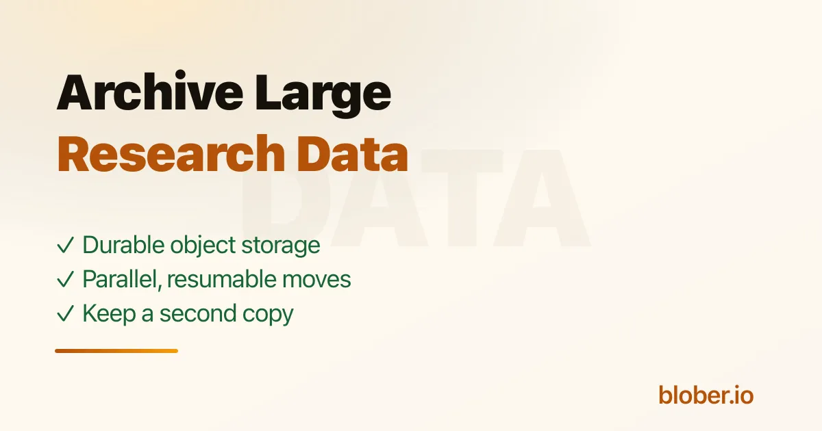 Archiving large research and scientific datasets across clouds
