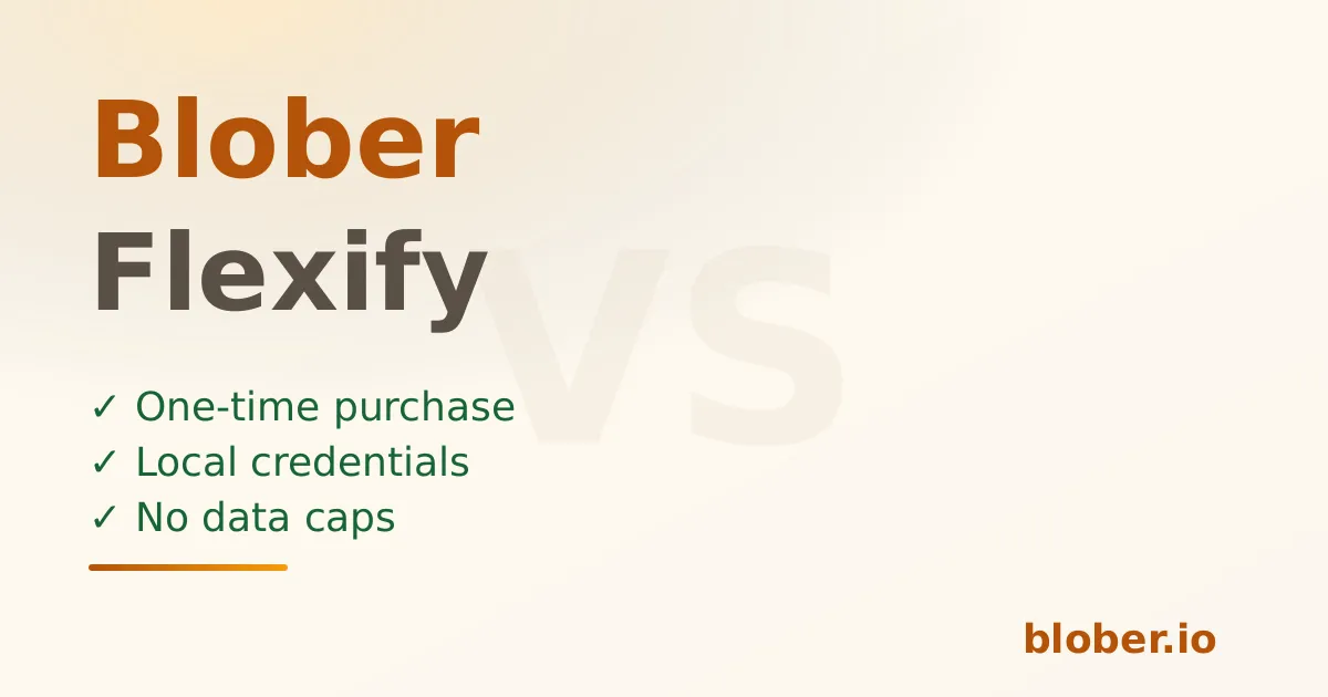 Blober vs Flexify - comparison of cloud migration tools